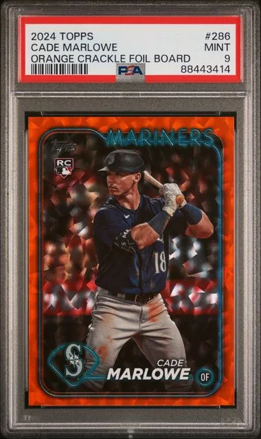 2024 Topps Cade Marlowe Orange Crackle Foil Board #286 card image
