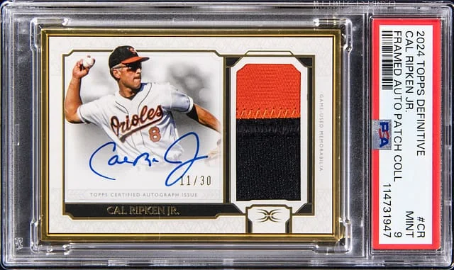 2024 Topps Cal Ripken Jr. Definitive Framed Autograph Patch Collection #CR card image