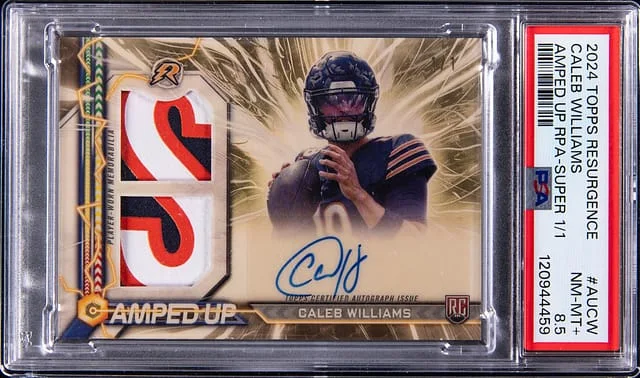 2024 Topps Caleb Williams Resurgence Amped Up Patch Autograph (RPA) SuperFractor #AU-CW card image