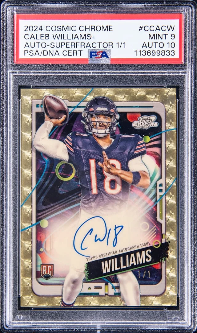 2024 Topps Caleb Williams Cosmic Chrome Autographs SuperFractor #CCA-CW card image