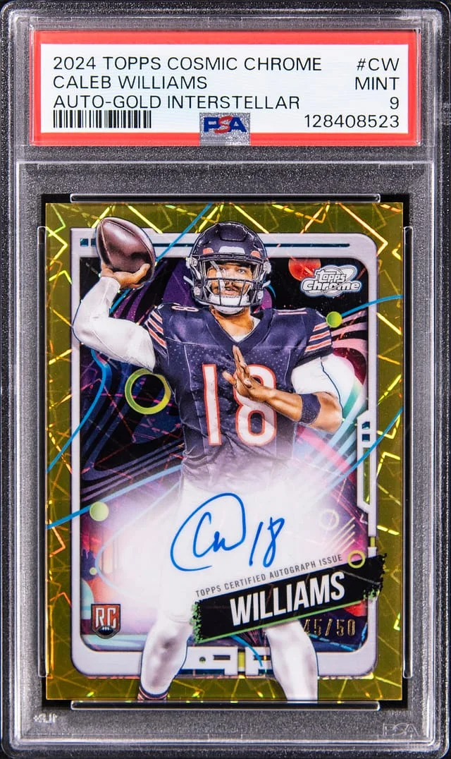 2024 Topps Caleb Williams Cosmic Chrome Autograph Gold Interstellar #CW card image