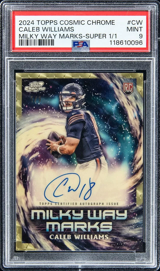 2024 Topps Caleb Williams Cosmic Chrome Milky Way Marks SuperFractor #MWM-CW card image