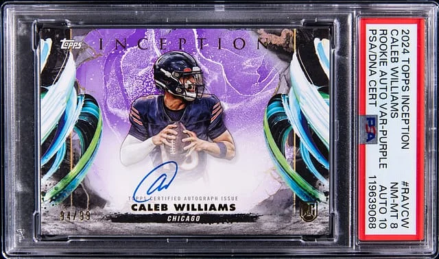 2024 Topps Caleb Williams Inception Autograph Variation Purple #RAV-CW card image