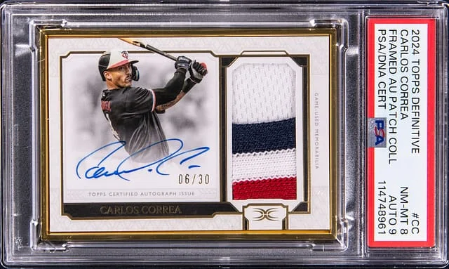 2024 Topps Carlos Correa Definitive Framed Autograph Patch Collection #FAPC-CC card image