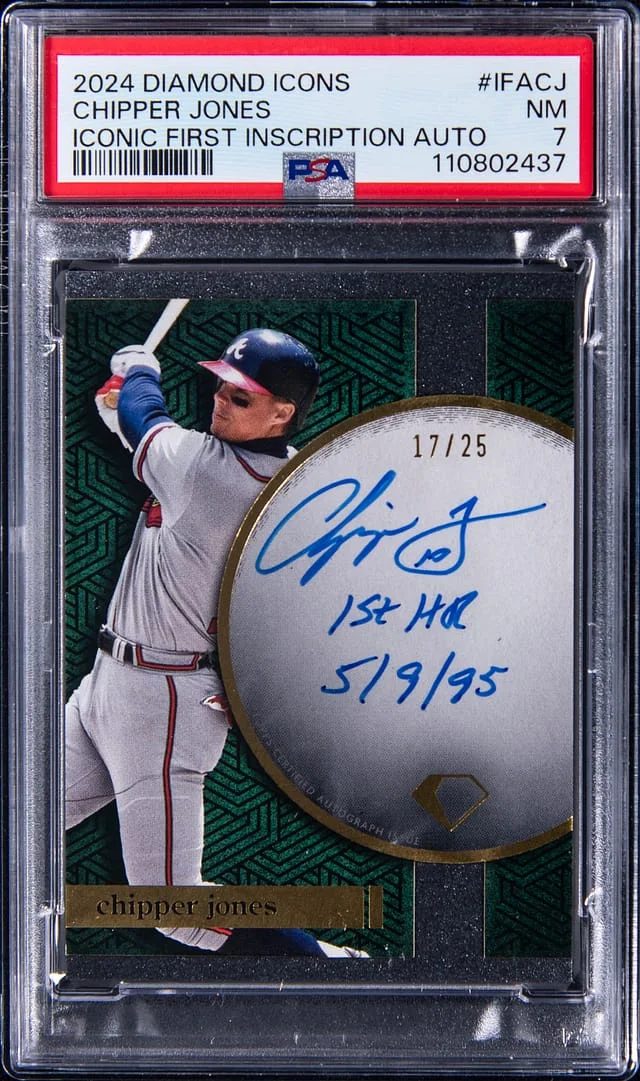 2024 Topps Chipper Jones Diamond Icons Iconic First Inscription Autograph #IFA-CJ card image