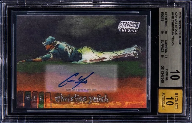 2024 Topps Christian Yelich Spotlight Canvas Stock #48D card image