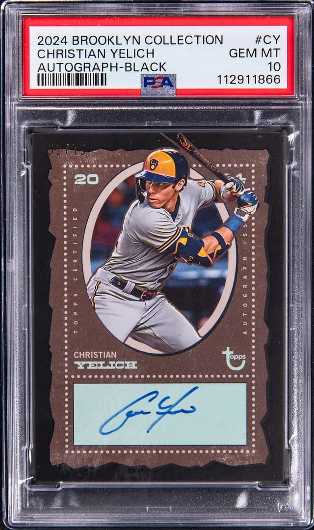 2024 Topps Christian Yelich Brooklyn Collection Autograph Black #AC-CY card image