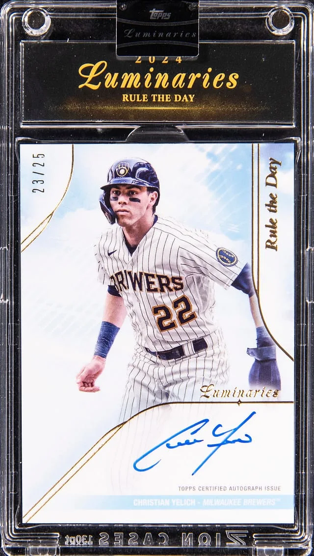 2024 Topps Christian Yelich Luminaries Rule of the Day Autograph #RD-CY card image