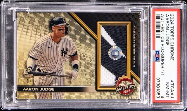 2024 Topps Chrome Aaron Judge Game-Used Authentics Relic SuperFractor #TCA-AJ card image