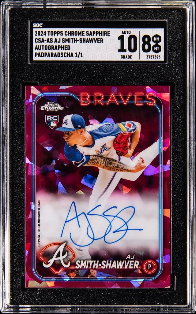 2024 Topps Chrome AJ Smith-Shawver Autograph Padparadscha #CSA-AS card image