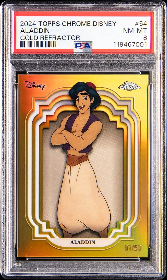 2024 Topps Chrome Aladdin Disney Gold Refractor #54 card image