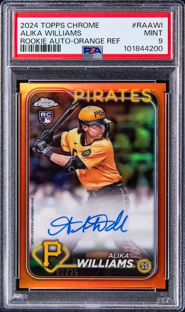 2024 Topps Chrome Alika Williams Autograph Orange Refractor #RA-AWI card image
