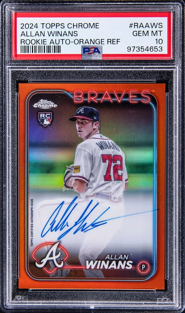 2024 Topps Chrome Allan Winans Autograph Orange Refractor #RA-AWS card image