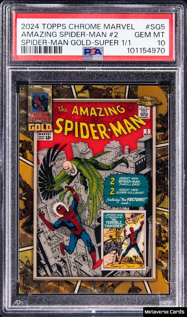 2024 Topps Chrome Amazing Spider-Man #2 Marvel Spider-Man Gold SuperFractor #SG-5 card image