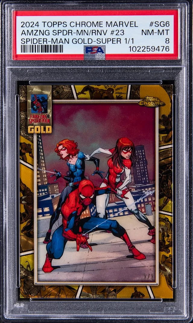2024 Topps Chrome Amazing Spider-Man: Renew Your Vows #23 Marvel Spider-Man Gold SuperFractor #SG-6 card image