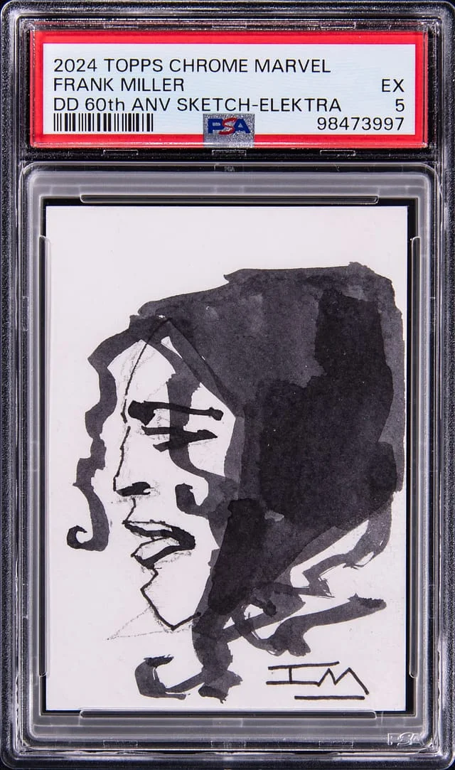 2024 Topps Chrome Anniversary Exclusive Sketch Cards Elektra, Marvel Frank Miller Daredevil #60th card image