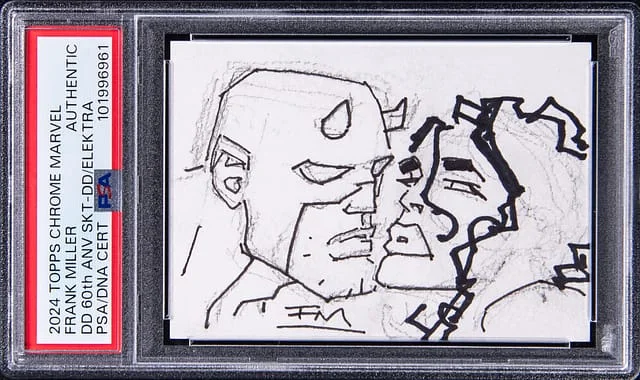2024 Topps Chrome Anniversary Sketch Daredevil/Elektra, Marvel Frank Miller Daredevil #60th card image