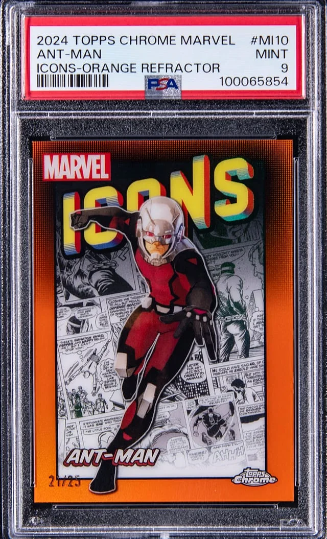 2024 Topps Chrome Ant-Man Marvel Icons Orange Refractor #MI-10 card image
