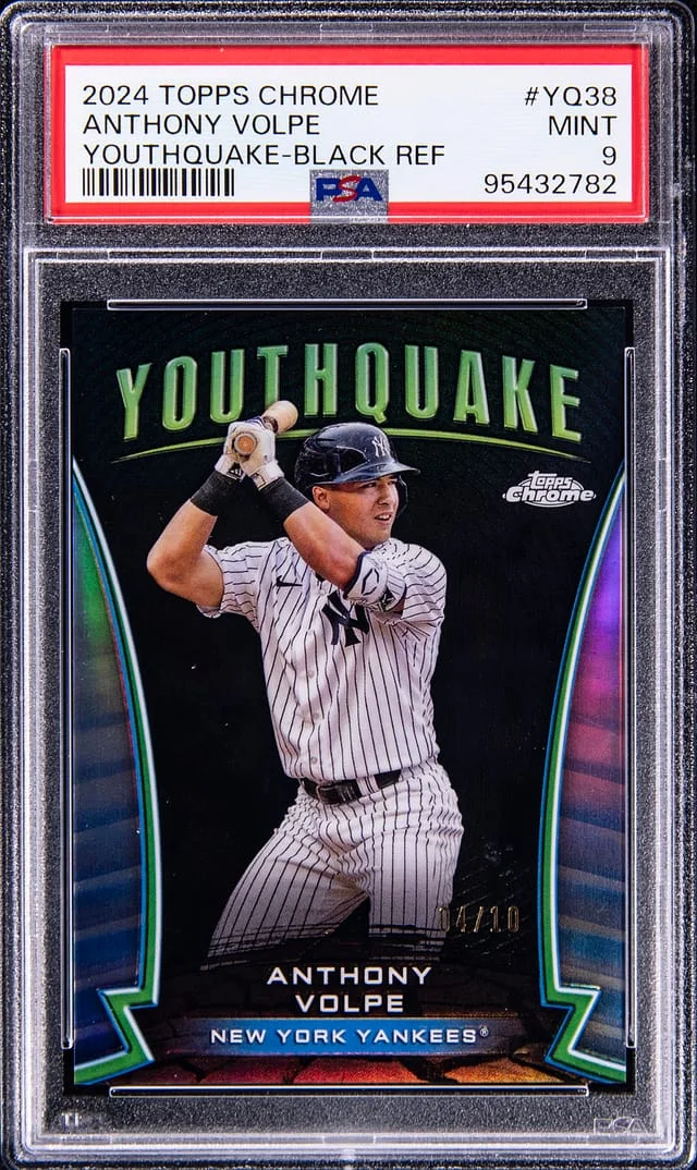 2024 Topps Chrome Anthony Volpe Youthquake Black Refractor #YQ38 card image