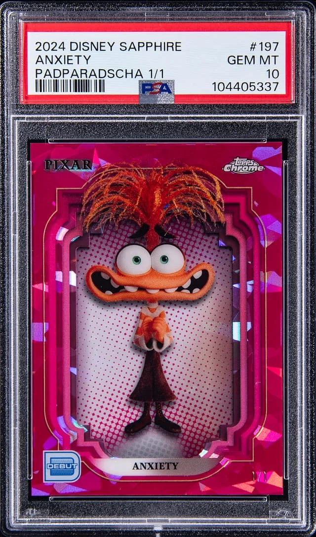 2024 Topps Chrome Anxiety Disney Sapphire Edition Padparadscha #197 card image