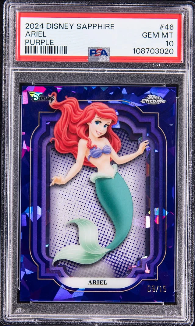2024 Topps Chrome Ariel Disney Sapphire Black Refractor #46 card image