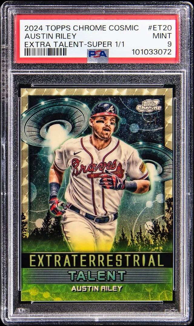2024 Topps Chrome Austin Riley Extraterrestrial Talent SuperFractor #ET-20 card image