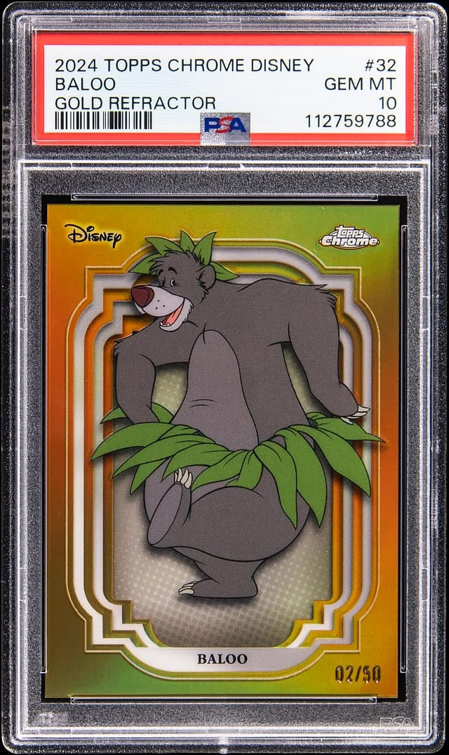 2024 Topps Chrome Baloo Disney Gold Refractor #32 card image