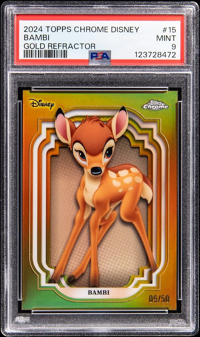 2024 Topps Chrome Bambi Disney Gold Refractor #15 card image