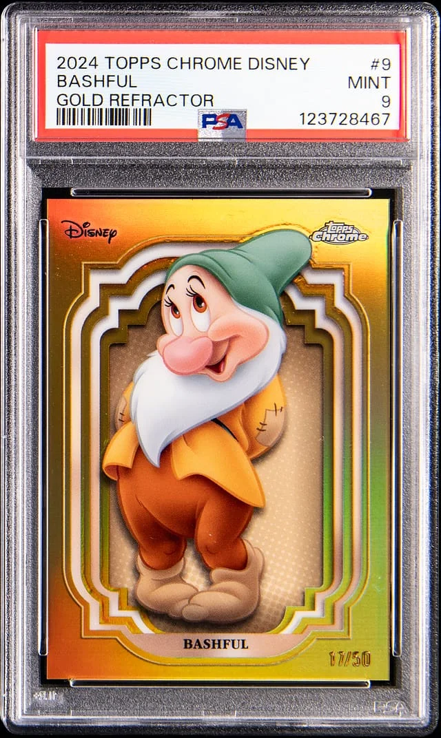 2024 Topps Chrome Bashful Disney Gold Refractor #9 card image