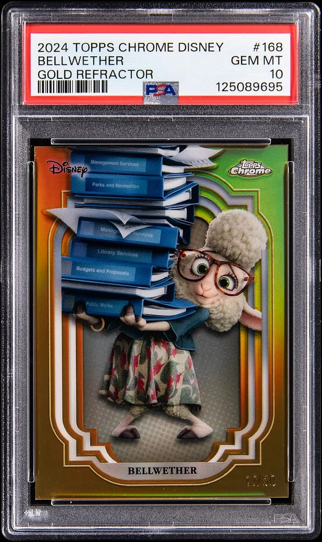 2024 Topps Chrome Bellwether Disney Gold Refractor #168 card image