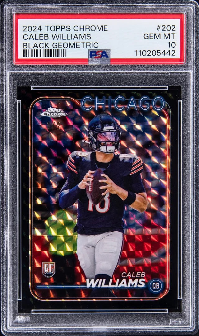 2024 Topps Chrome Black Caleb Williams Geometric #202 card image