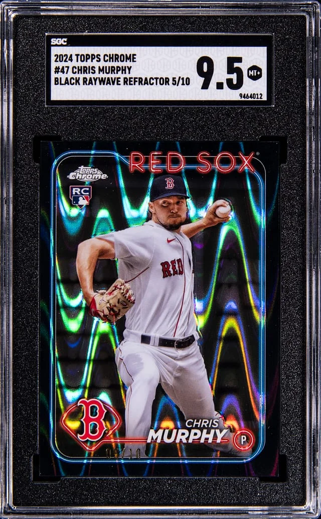 2024 Topps Chrome Black Chris Murphy Raywave Refractor #47 card image