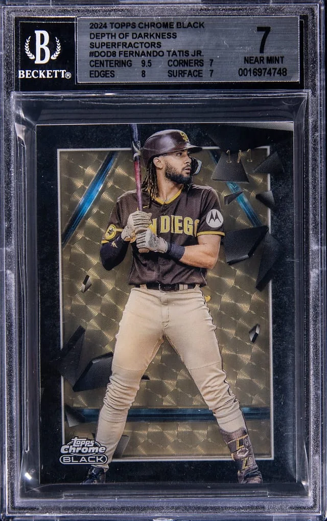 2024 Topps Chrome Black Fernando Tatis Jr. Depth of Darkness SuperFractor #DOD-8 card image