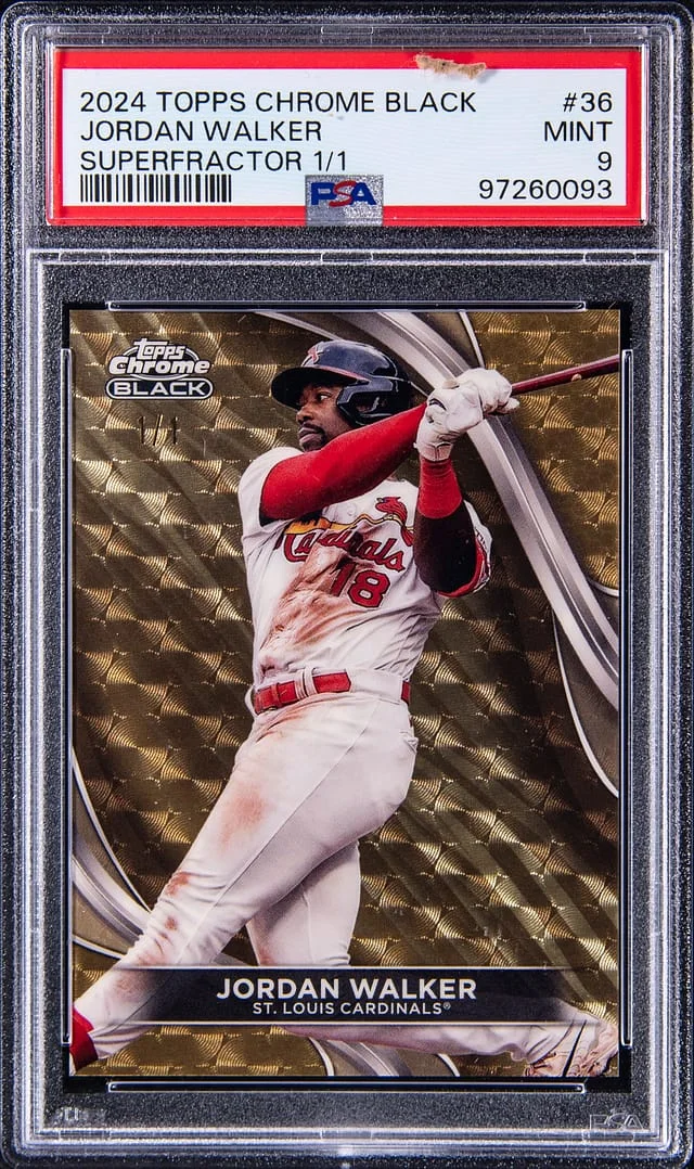 2024 Topps Chrome Black Jordan Walker SuperFractor #36 card image
