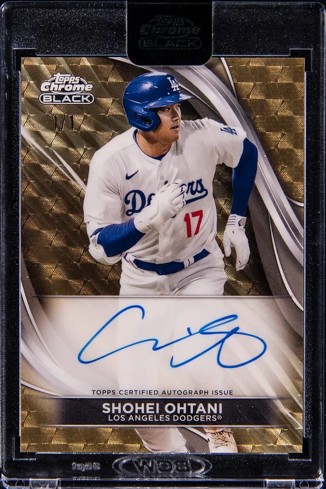 2024 Topps Chrome Black Shohei Ohtani Mystery Redemption Autograph SuperFractor #CBA-SO card image