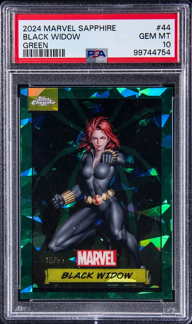 2024 Topps Chrome Black Widow Marvel Sapphire Edition Green #44 card image