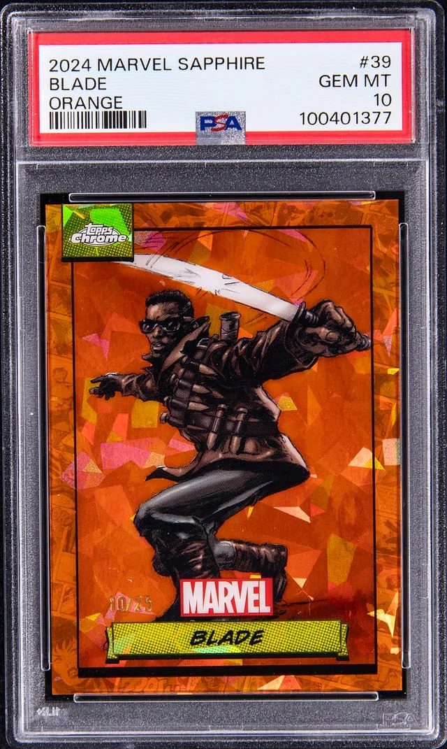 2024 Topps Chrome Blade Marvel Sapphire Yellow #39 card image