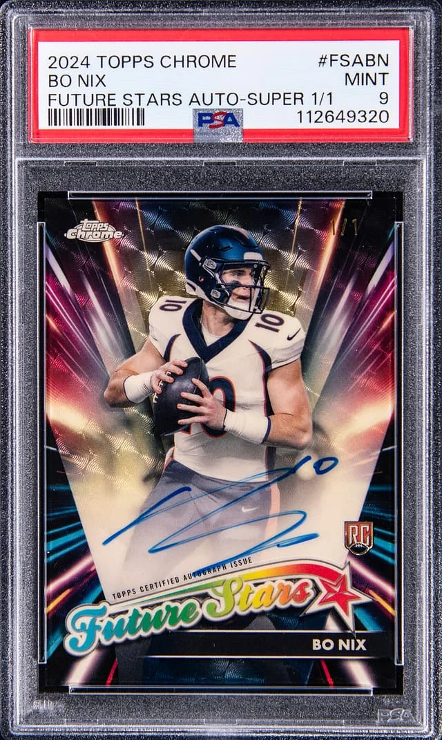 2024 Topps Chrome Bo Nix Future Stars Autographs SuperFractor #FSA-BN card image