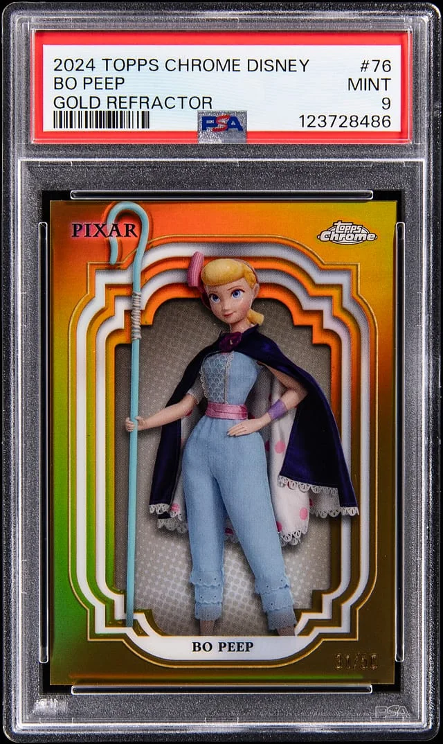 2024 Topps Chrome Bo Peep Disney Gold Refractor #76 card image