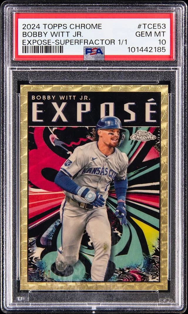 2024 Topps Chrome Bobby Witt Jr. Expose Superfractor #TCE-53 card image