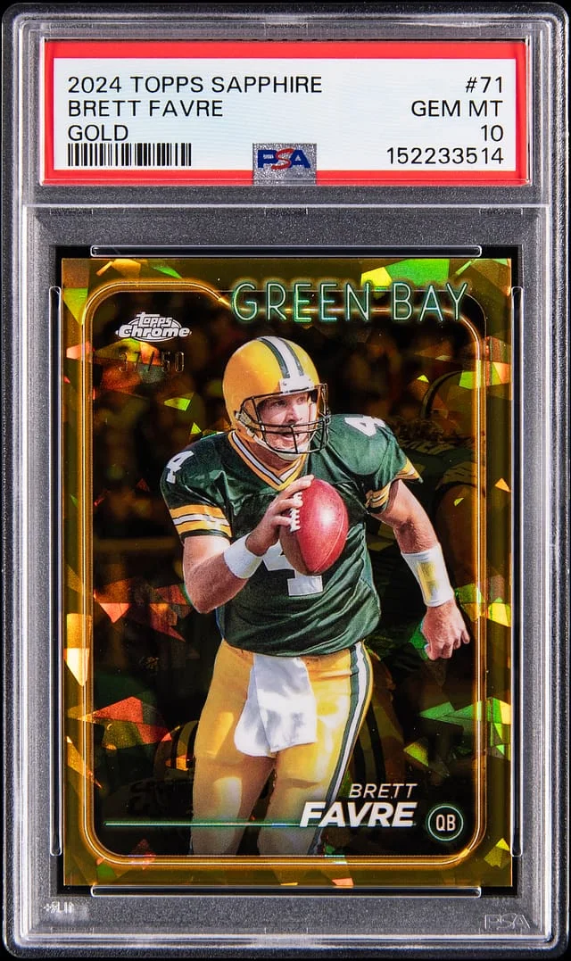 2024 Topps Chrome Brett Favre Gold #71 card image
