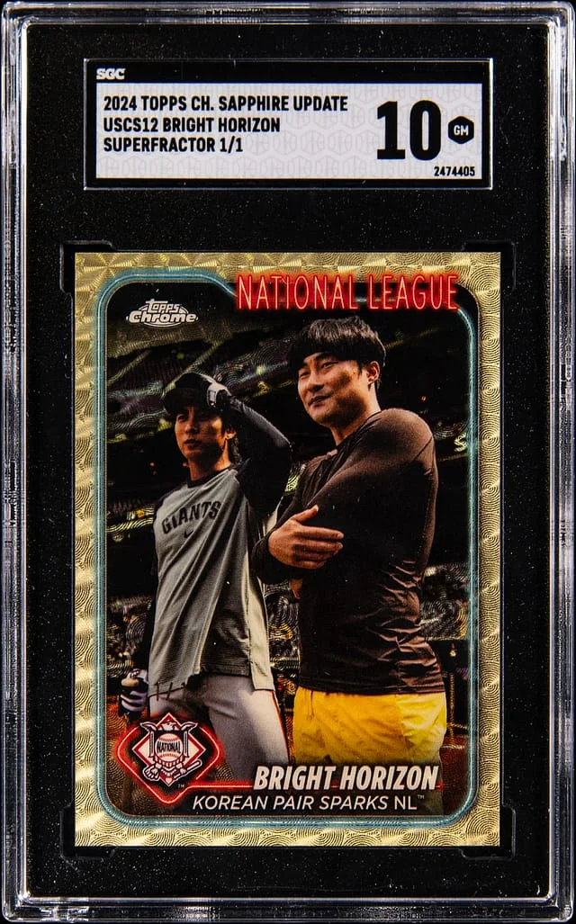 2024 Topps Chrome Bright Horizon, Ha-Seong Kim/Jung Hoo Lee Update SuperFractor #USCS12 card image