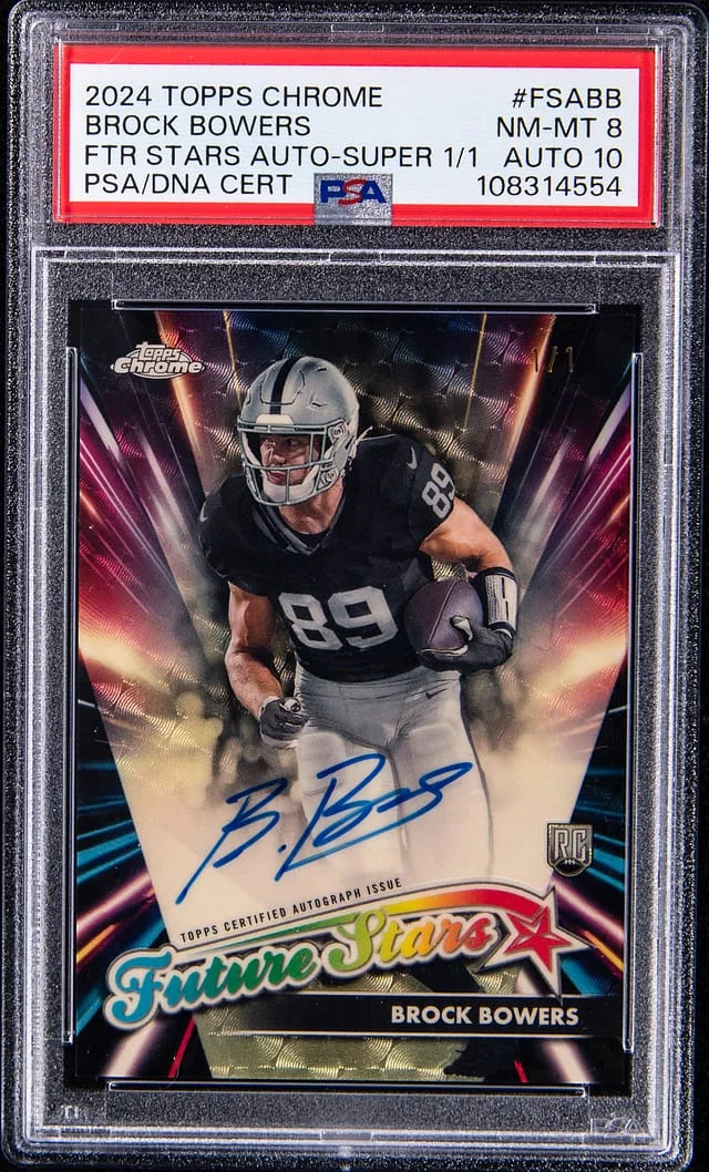 2024 Topps Chrome Brock Bowers Future Stars Autograph SuperFractor #FSABB card image