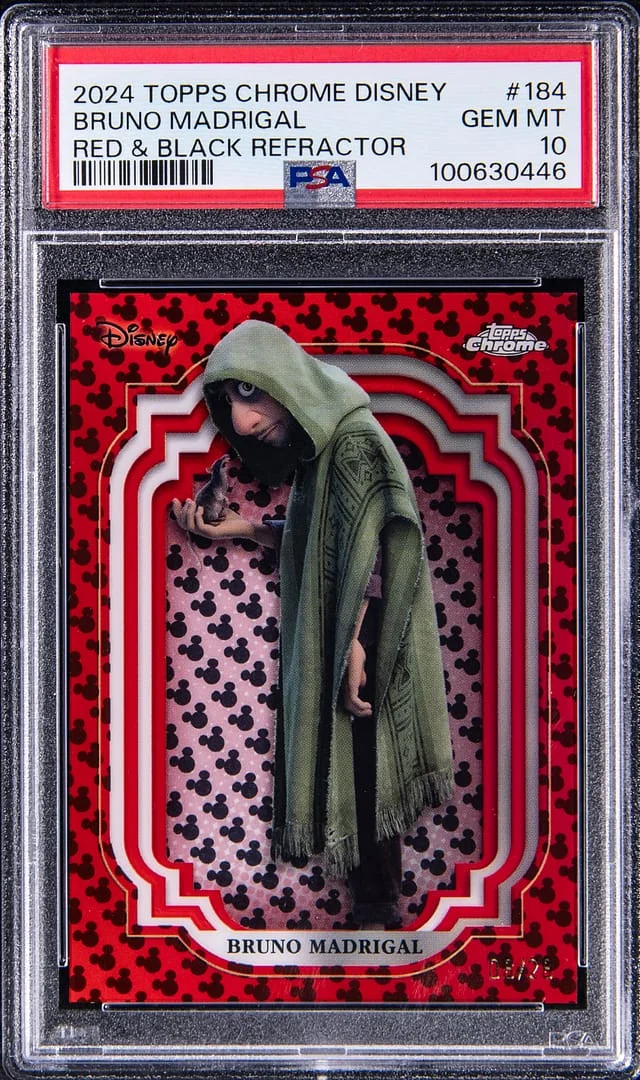 2024 Topps Chrome Bruno Madrigal Disney Red/Black Refractor #184 card image
