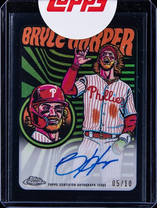 2024 Topps Chrome Bryce Harper Ultraviolet All-Stars Autograph Black #UVA-BH card image
