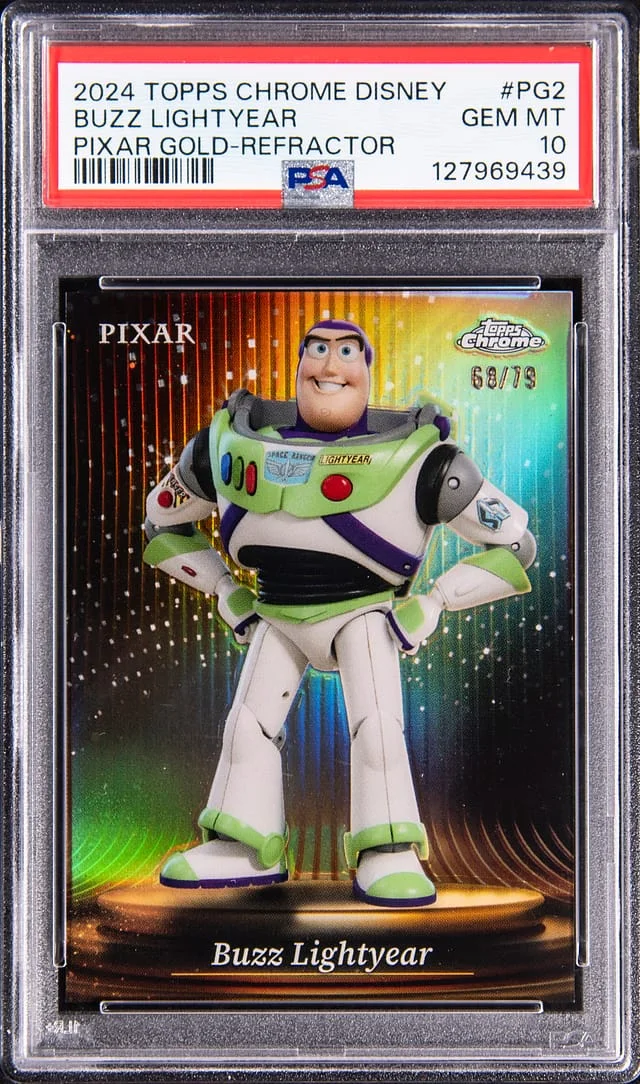 2024 Topps Chrome Buzz Lightyear Disney Pixar Gold Refractor #PG2 card image
