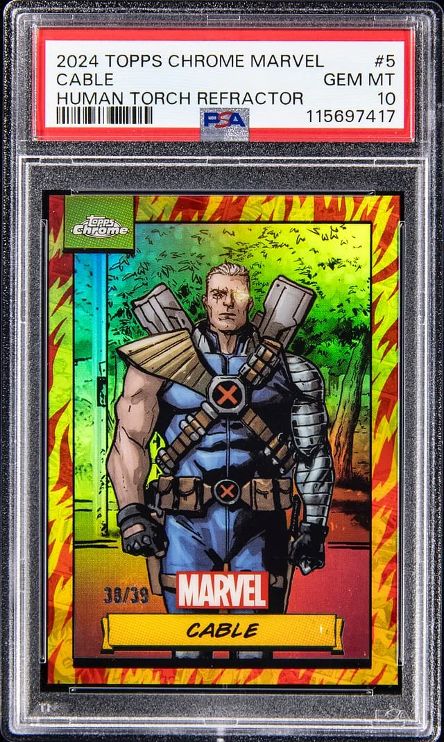 2024 Topps Chrome Cable Marvel Human Torch Refractor #5 card image