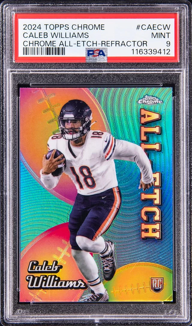 2024 Topps Chrome Caleb Williams Chrome All-Etch Refractor #CAE-CW card image