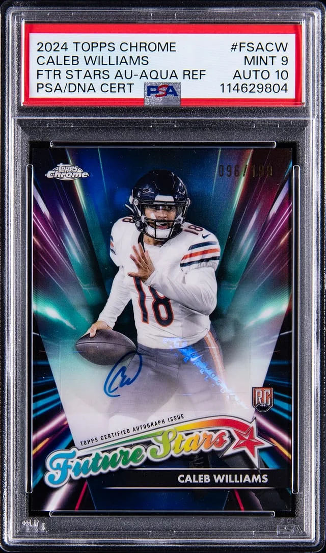 2024 Topps Chrome Caleb Williams Future Stars Autograph Aqua Refractor #FSA-CW card image