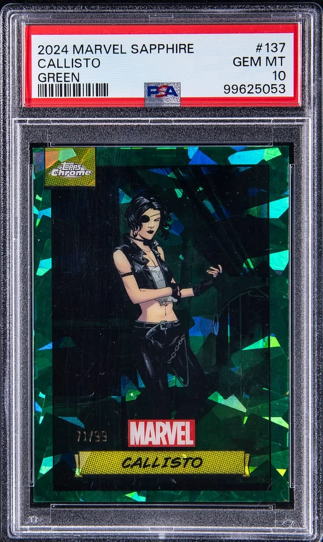 2024 Topps Chrome Callisto Marvel Sapphire Edition Green #137 card image
